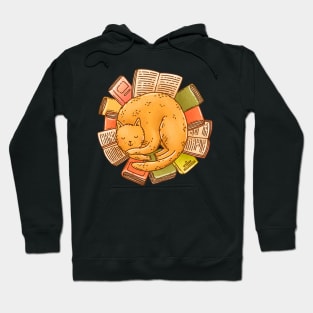 Cat and books Hoodie